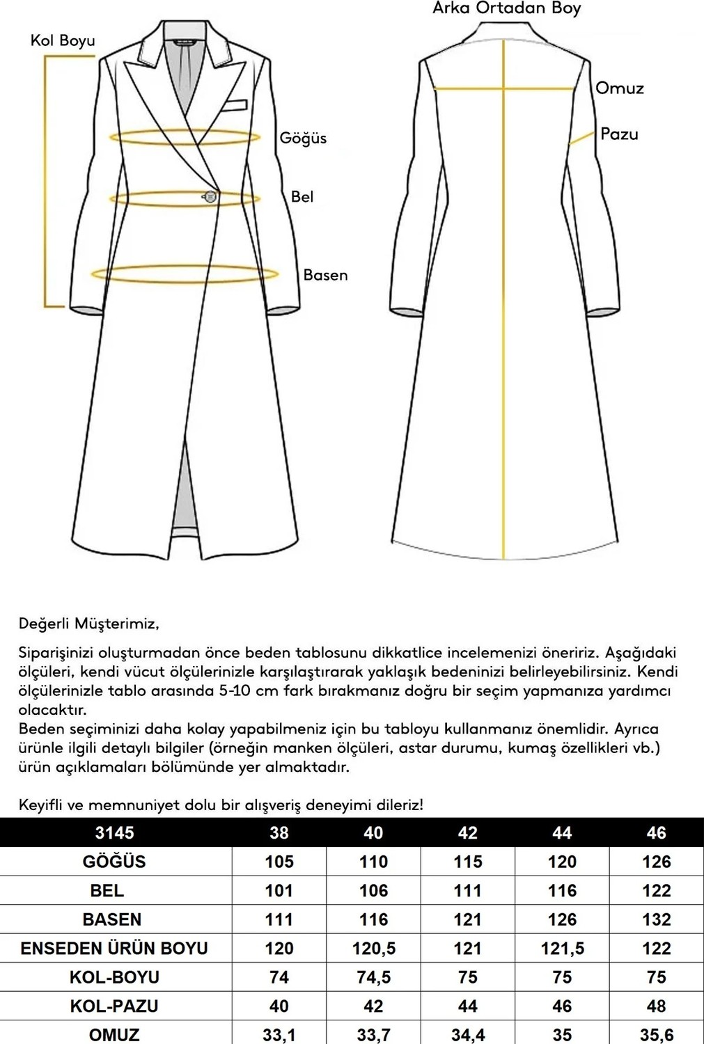 Olcay Reglan Kol Çıt Çıt Kapamalı Ara Boy Kaban Ekru 3145 görsel 8