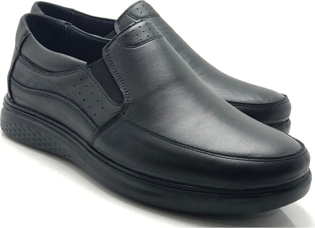 Magic Shoes Erkekler İçin Magic Shoes Klasik Mevsimlik Baba Ayakkabısı Düz Tabanlı 100% Orijinal Deri görsel 7
