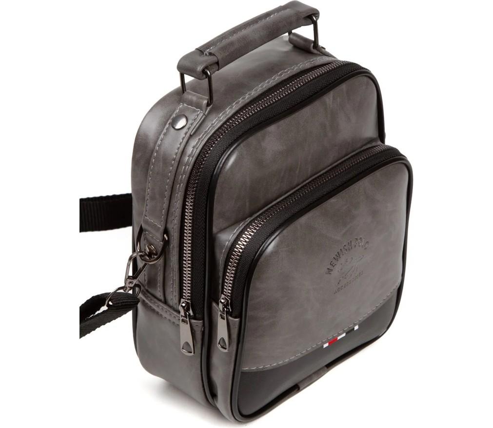Newish Polo Erkek Deri Ayarlanabilir Çapraz Omuz Askılı Günlük Omuz ve El Çantası Çanta Suya Dayanıklı Orta Boy 19X22CM newpolo058 Tasarım Koleksiyonu görsel 4