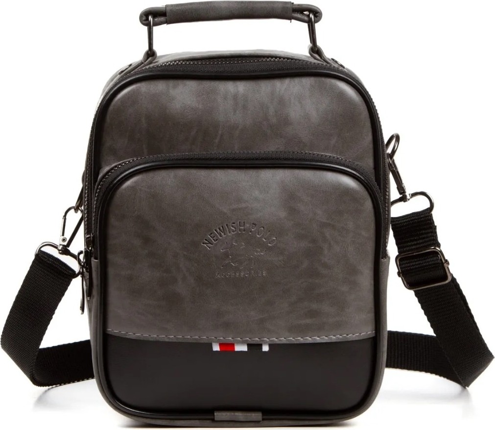 Newish Polo Erkek Deri Ayarlanabilir Çapraz Omuz Askılı Günlük Omuz ve El Çantası Çanta Suya Dayanıklı Orta Boy 19X22CM newpolo058 Tasarım Koleksiyonu