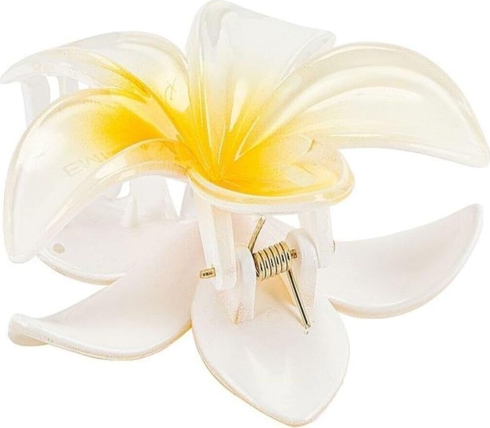 Uravas Store Lotus Çiçek Parlak Akrilik Kadın Mandal Toka (9 Cm)