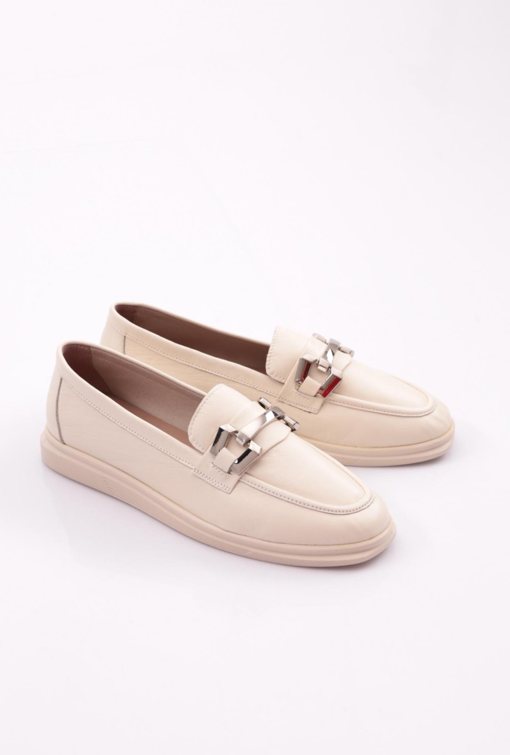 DGN 981Z Kadin Metal Tokali Loafer Ayakkabi görsel 2