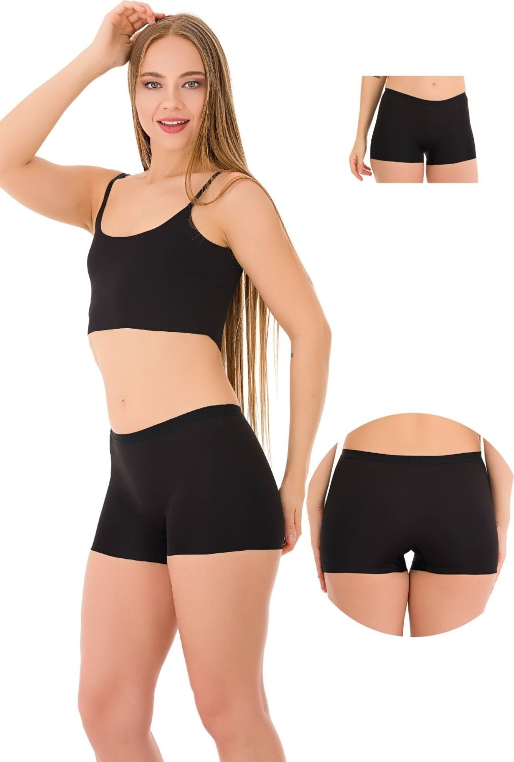 New Lilla 501 Basic Kadın Boxer Külot Lazer Kesim Dikişsiz 1651-Ten Renkli Konforlu Tasarım görsel 6