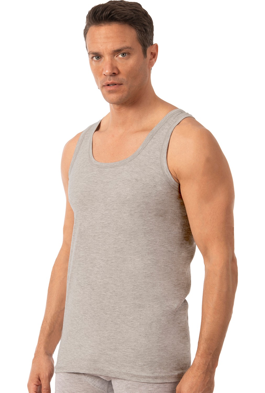 Özkan Underwear Özkan 0050 2'li Paket Erkek Pamuklu Süprem Esnek Rahat Kalın Askılı Atlet görsel 8