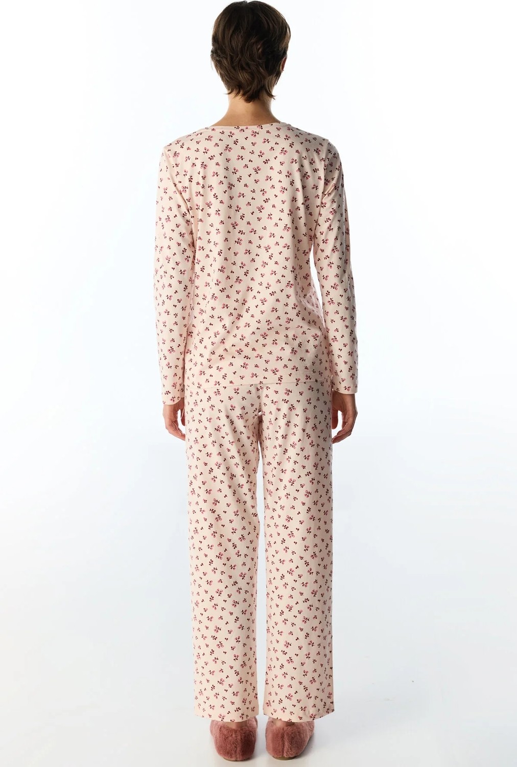 Penti Açık Pembe Petal Çiçekli Uzun Kollu Pantolon Pijama Takımı görsel 6