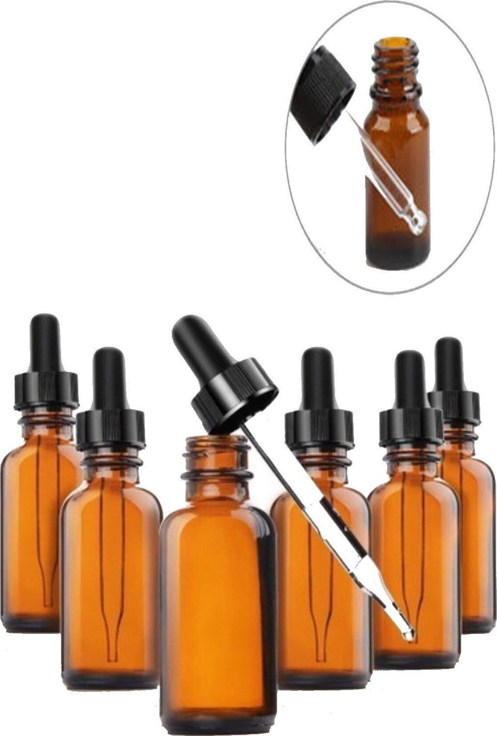 Kazan Hobi Damlalıklı Amber Şişe, 30 ml x 6 Adet görsel 4