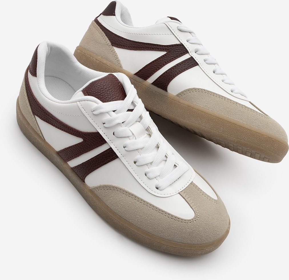 Marjin Kadın Sneaker Bağcıklı Düz Taban Spor Ayakkabı Tiyone Beyaz