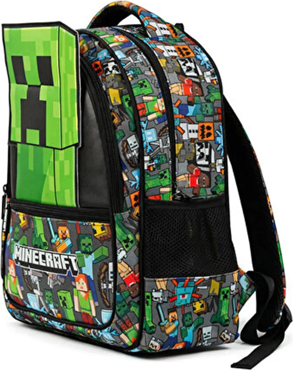 Minecraft Yeşil Erkek Çocuk Sırt Çantası 26621-MINECRAFT Okul Çantası görsel 3