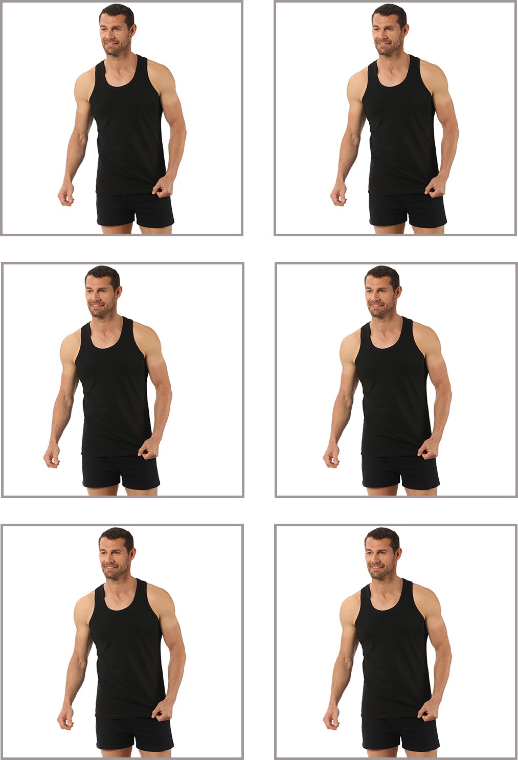 Özkan Underwear Özkan 0267 6'lı Paket Erkek %95 Pamuklu Likralı Süprem Esnek Rahat Sırtı Çapraz Sporcu Rambo Atlet;