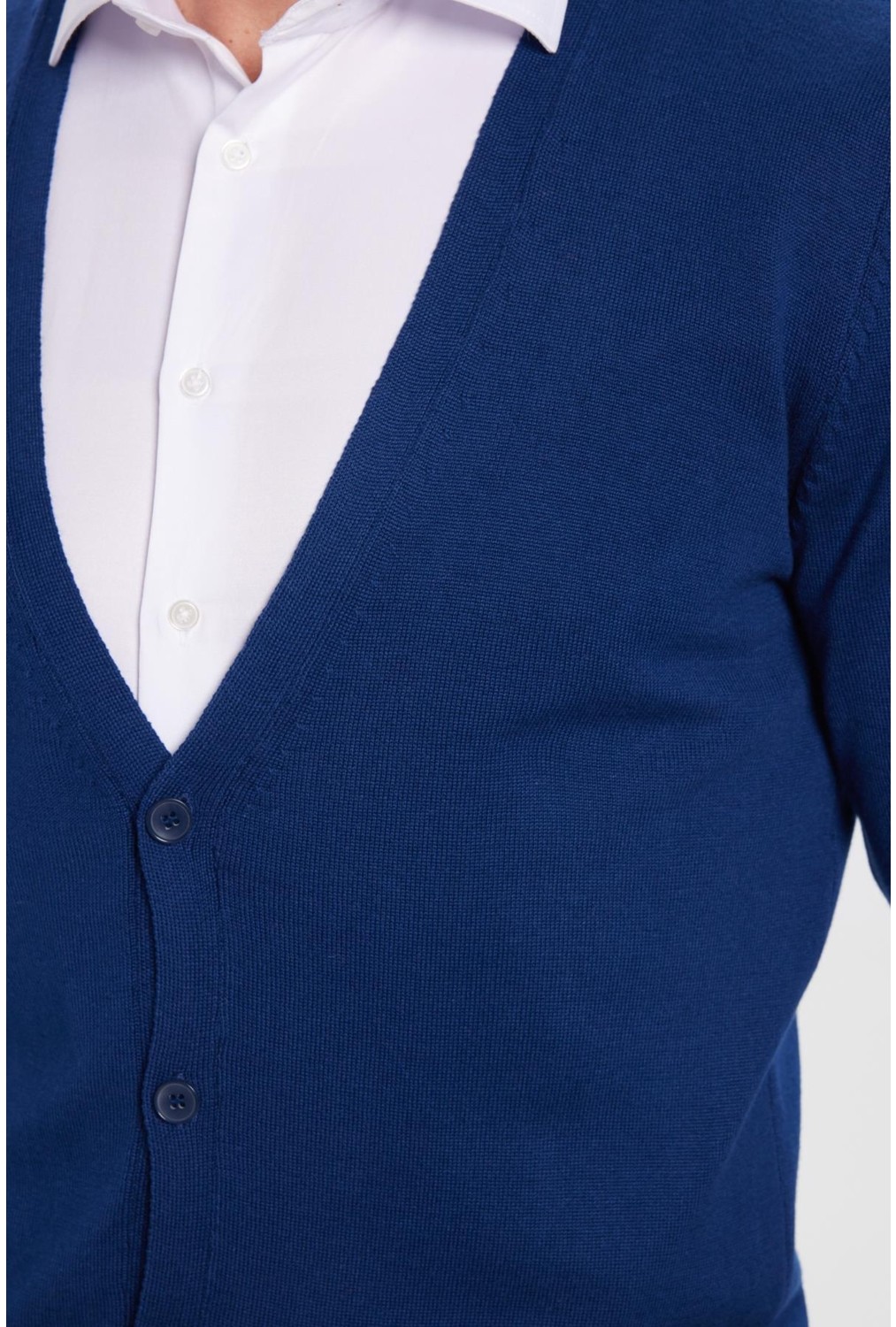 Tudors Erkek Slim Fit Dar Kesim Düğmeli Düz Pamuk Hırka görsel 8