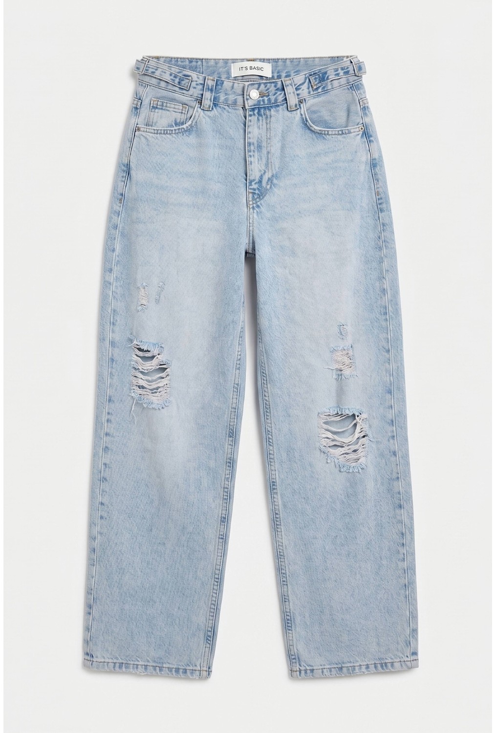 It's Basic Kadın Açık Kot 4s6-32 Süper Baggy Fit Denim Jean görsel 5