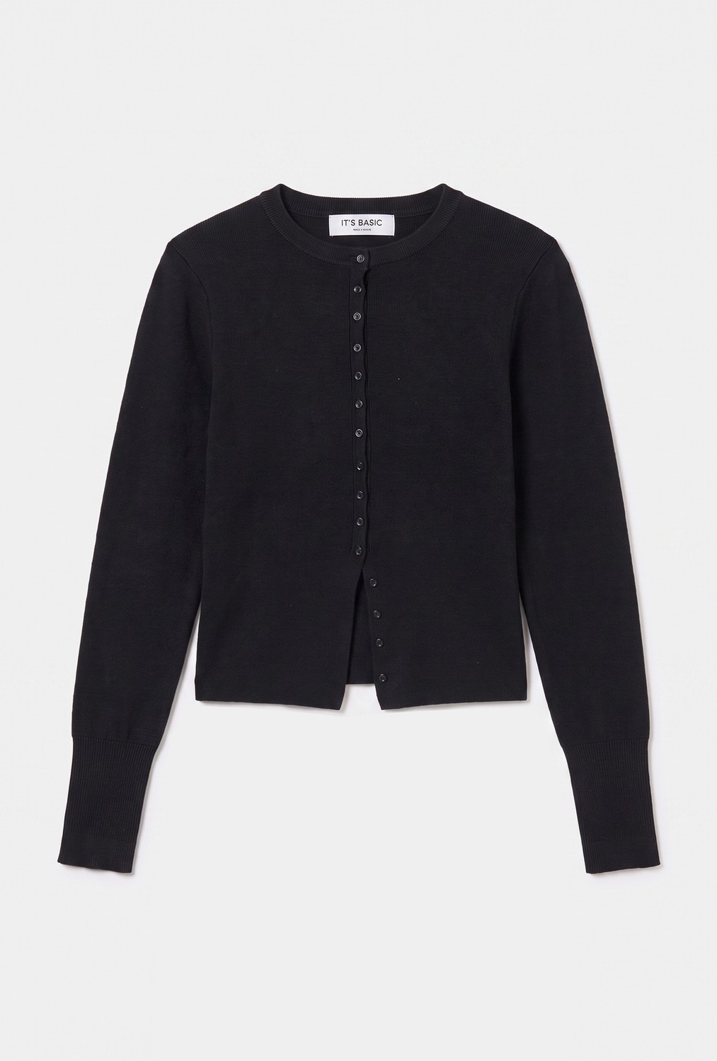 It's Basic Kadın Vizon W6-76 Kemer Boy Esnek Kumaş Düğmeli Triko Cardigan