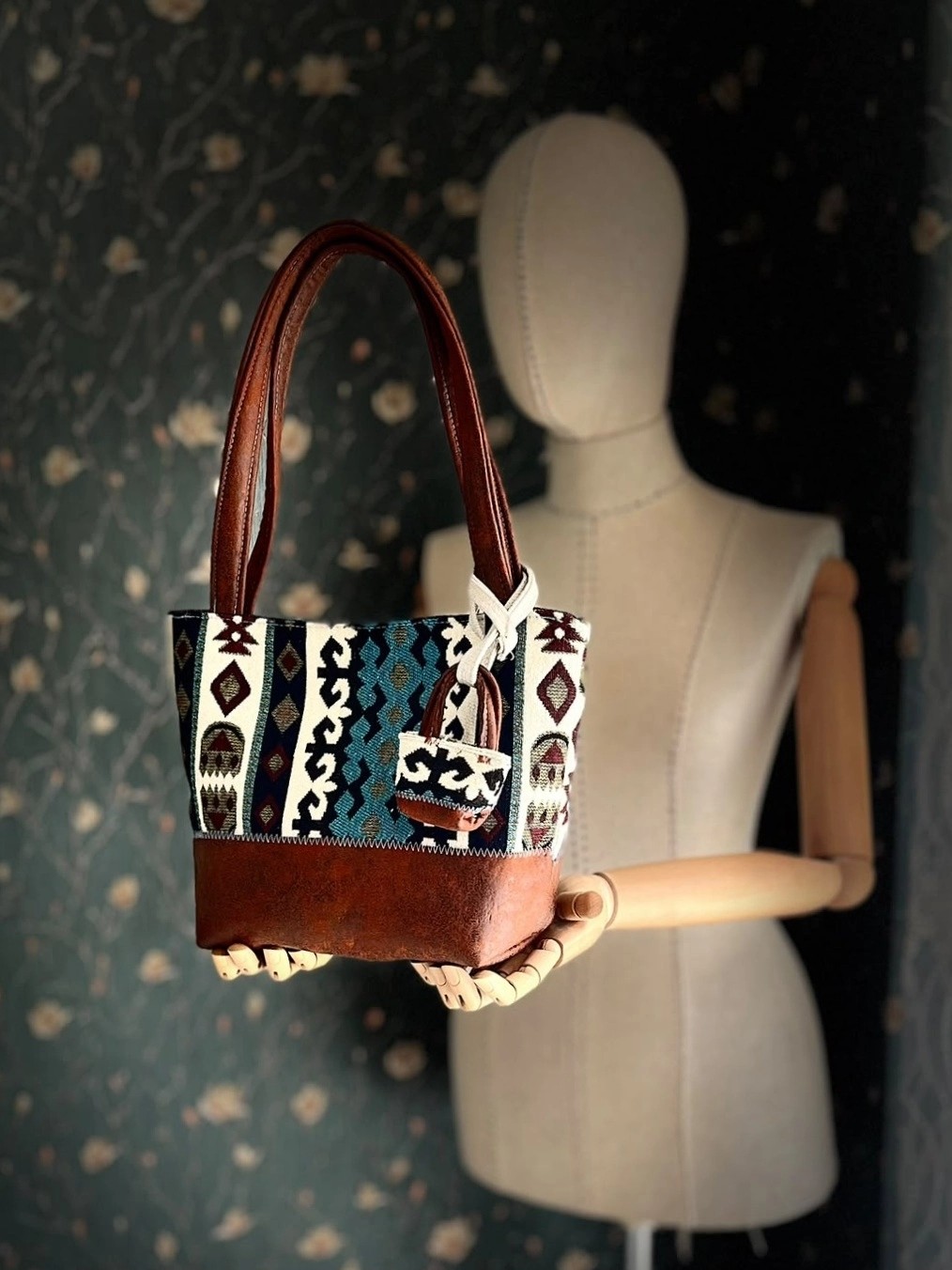 Ggart Handmade Terra El Yapımı Kumaş Bayan Çanta, Tote Çanta V21