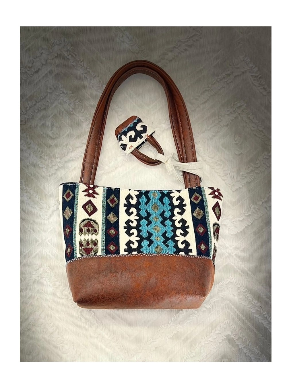 Ggart Handmade Terra El Yapımı Kumaş Bayan Çanta, Tote Çanta V21 görsel 3