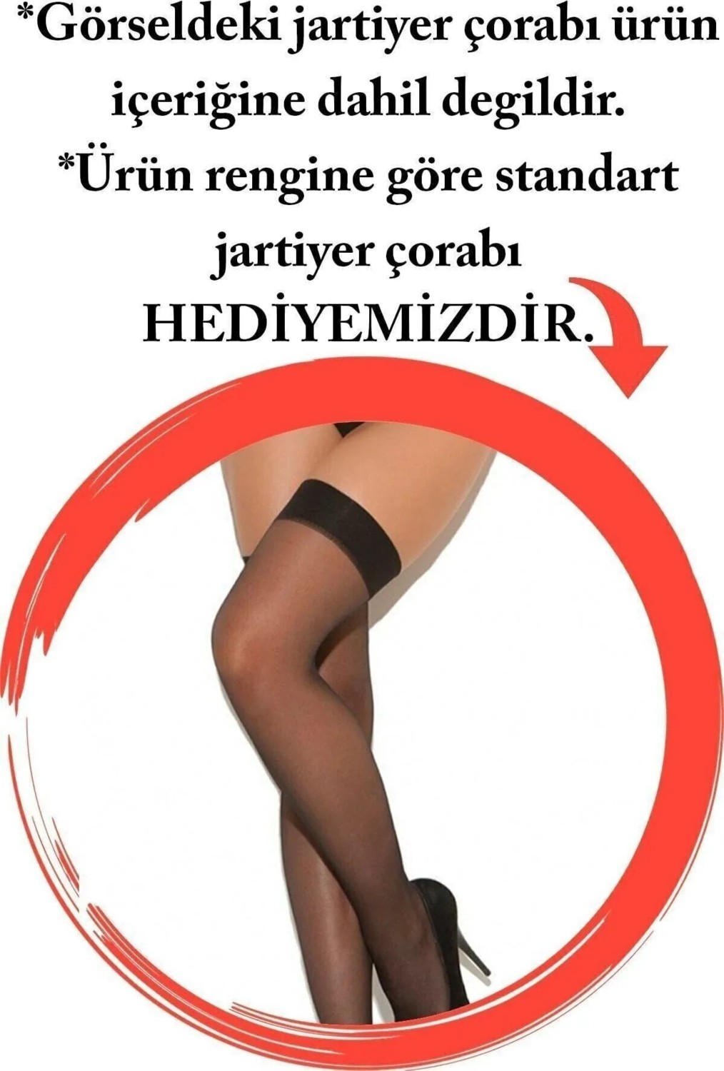 Tegan Eller Kelepçeli Siyah Büyük Beden Jartiyer TM1251 görsel 3