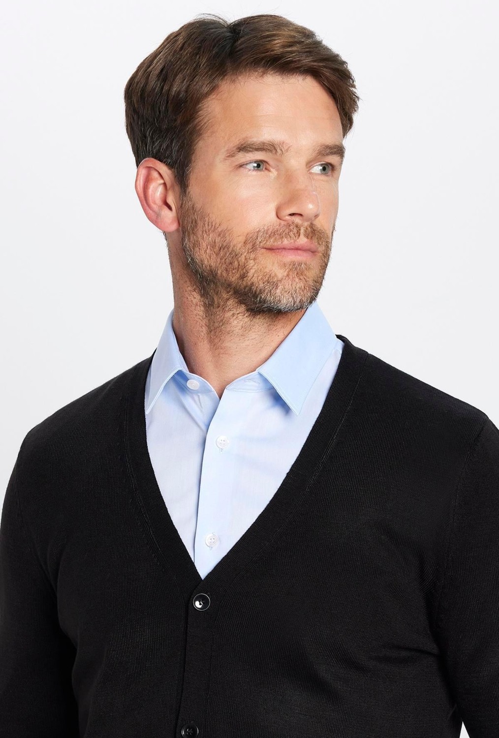 Tudors Slim Fit Dar Kesim Düğmeli Düz Tüylenmeyen Yumuşak Dokulu Erkek Hırka görsel 3