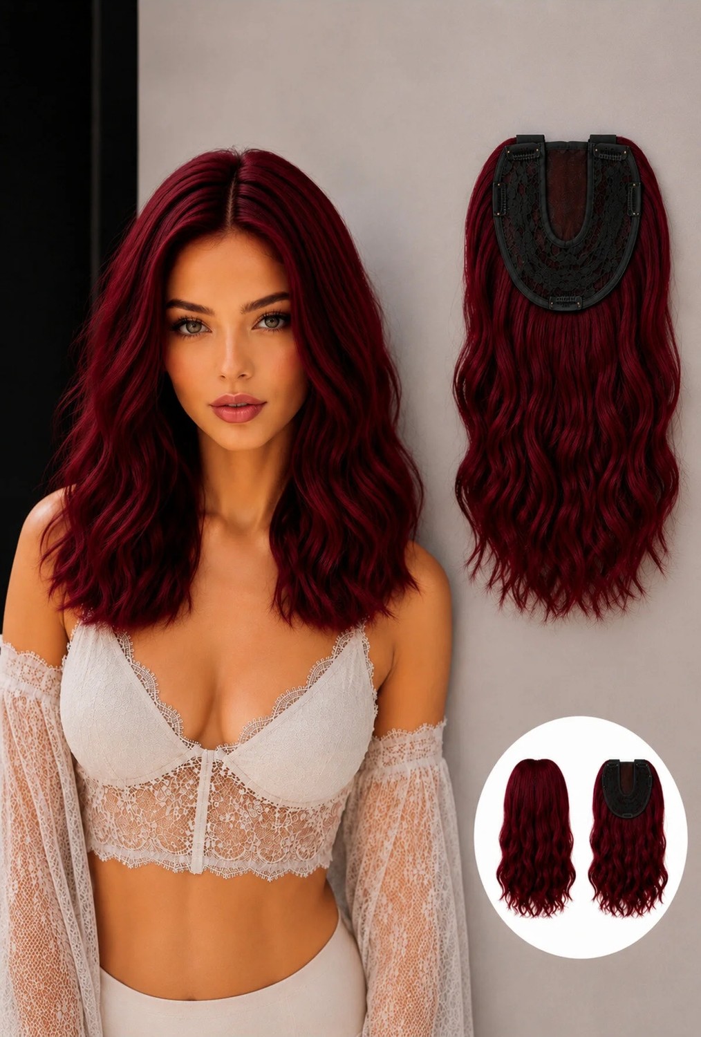 Marsilyan Kızıl Tül Tepelik Kısa Model