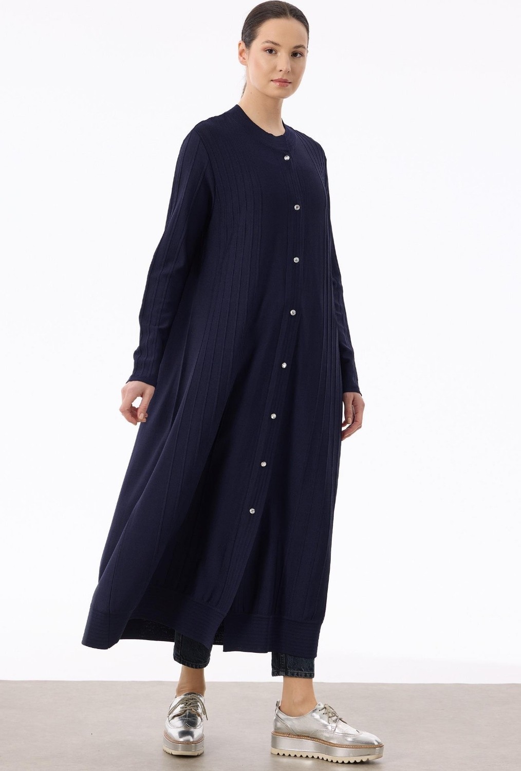 Belirtilmemiş 21842 Nervür Detaylı Max Boy Triko Rayon Hırka görsel 7