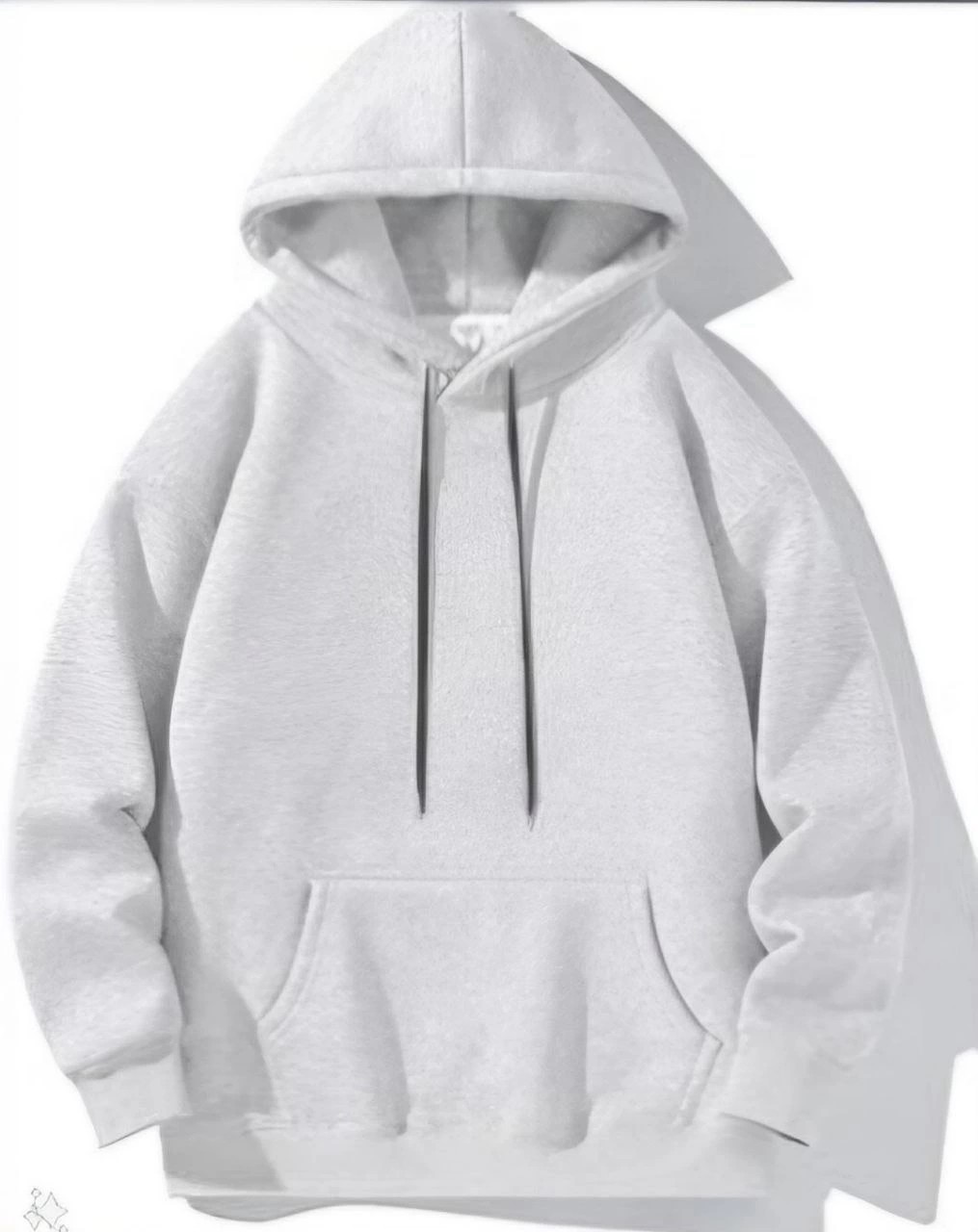 Tarz Yeri Kadın Kapüşonlu Kanguru Cepli 3 Iplik Pamuklu Oversize Hoodie Sweatshirt - Gri görsel 2