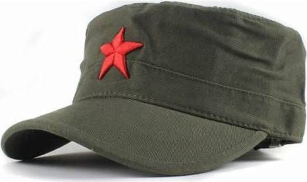 Şapkadan Yıldızlı Fidel Castro Che Guevara Şapkası Yeşil Renk görsel 3