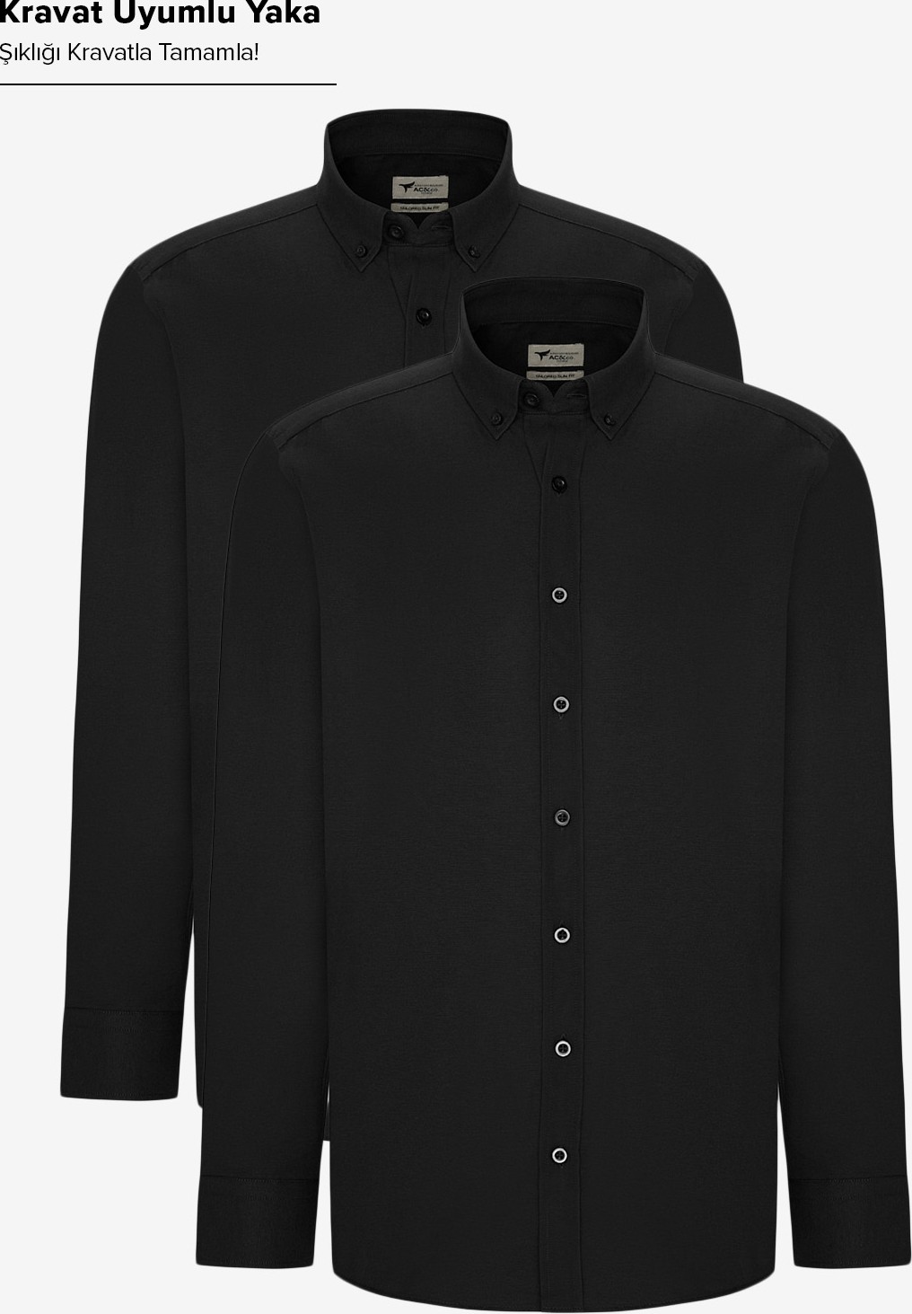 Altınyıldız Classics 2'li Pamuklu Kolay Ütülenebliir Slim Fit Dar Kesim Düğmeli Yaka Oxford Gömlek Paketi