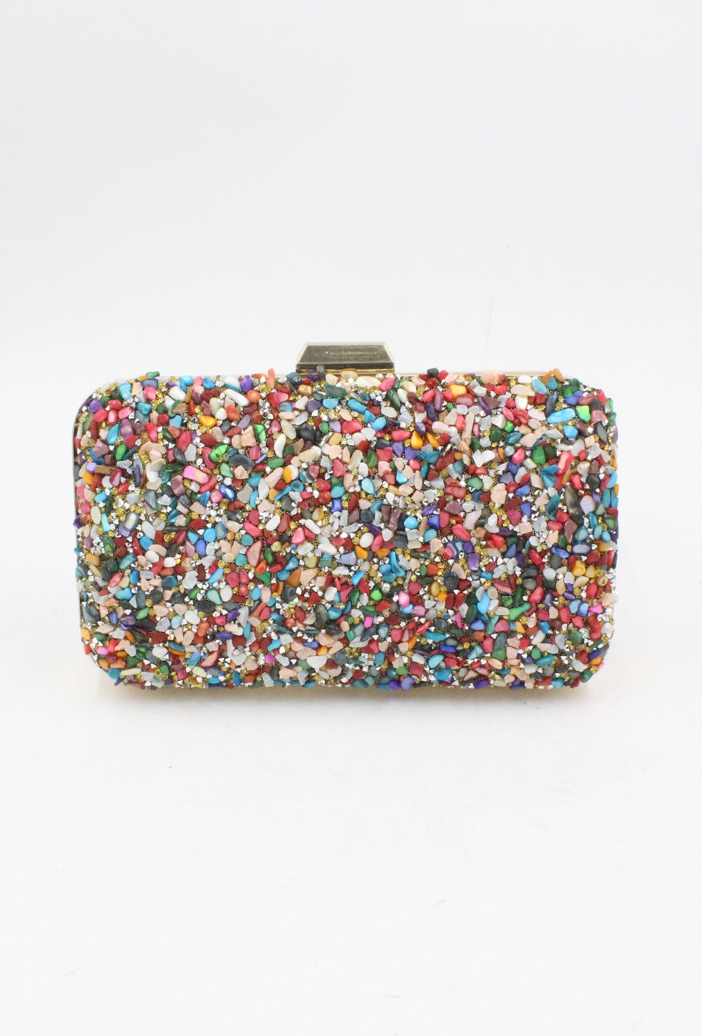 Chantaky 032 1700 Taşlı Abiye Çanta Gece Çantası Clutch Haki Standart