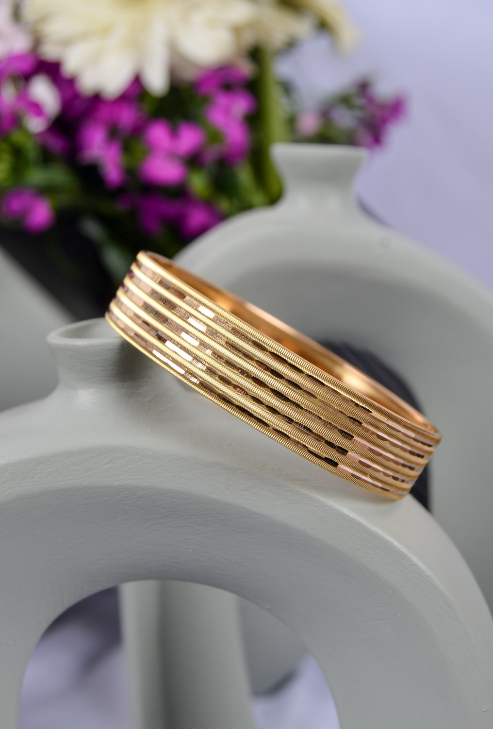 12 gr (Gram) 22 Ayar Oluklu Desen Bilezik