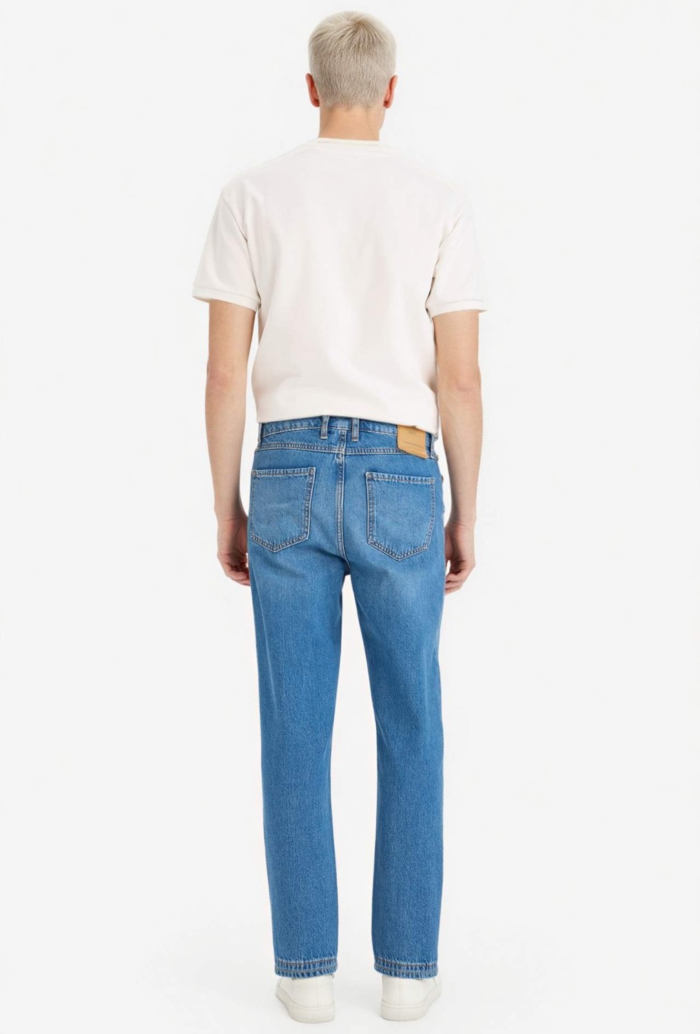 DeFacto Slim Fit Normal Bel Dar Paça Jean Pantolon D8602AX26SP görsel 5