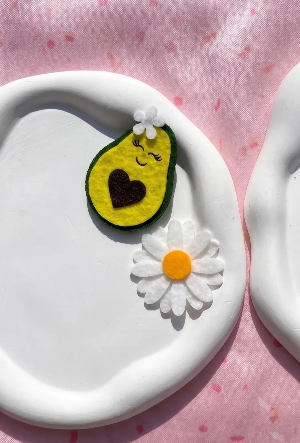 Toka Sepetim Avokado ve Çiçek 2'li Saçsız Bebek Tokası görsel 2