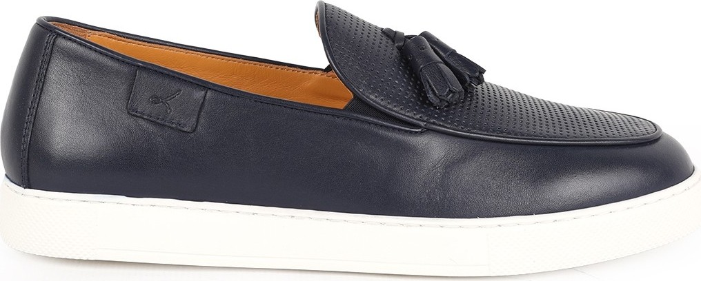 Libero L5646 Hakiki Deri Püskül Detaylı Hava Delikli Kalın Taban Erkek Casual Sneaker Loafer görsel 6