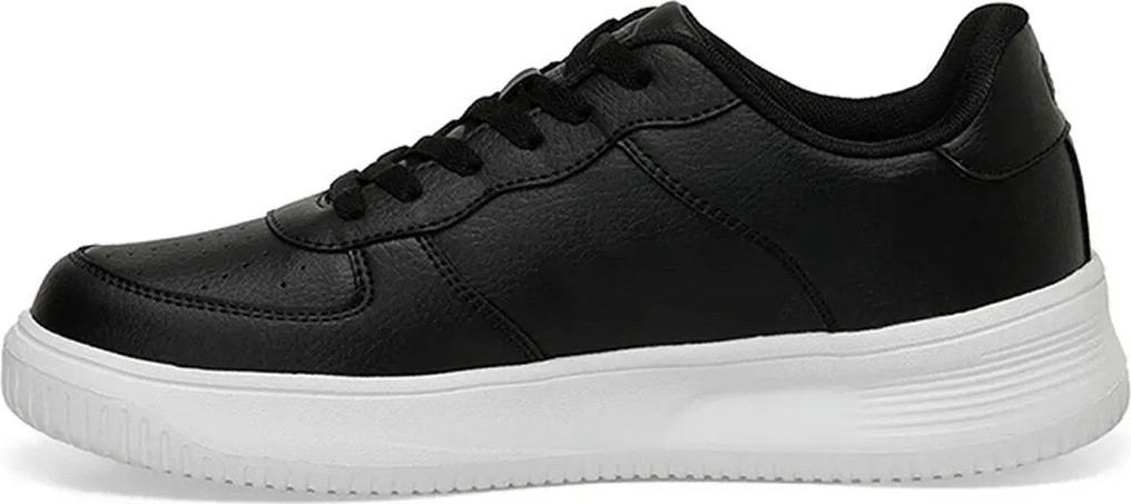 Lumberjack Fınster Unisex Siyah-Beyaz Sneaker Suni Deri Düz Tabanlı Konforlu Ayakkabı görsel 8