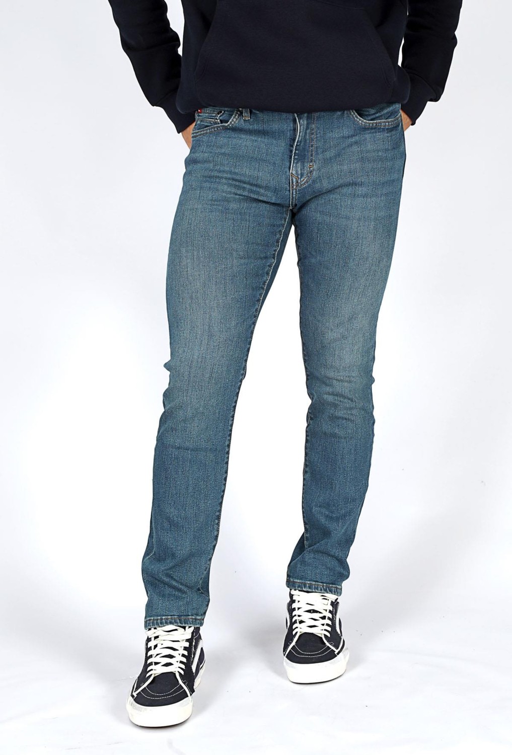 Lee Cooper Jagger Erkek Slım Straıght Dar Kesim Normal Bel Düz Paça Jean Pantolon Mavi görsel 2