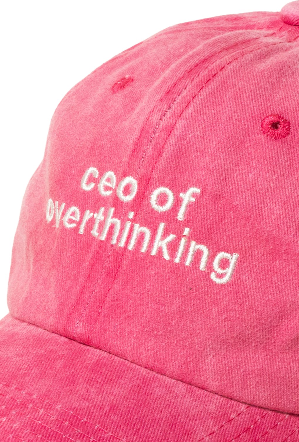 Nome Studio Nakışlı Şapka Pamuk Kumaşlı ve Yazı Nakışlı Şapka Ceo Of Overthinking Sloganlı Şapka Günlük Tarz görsel 4