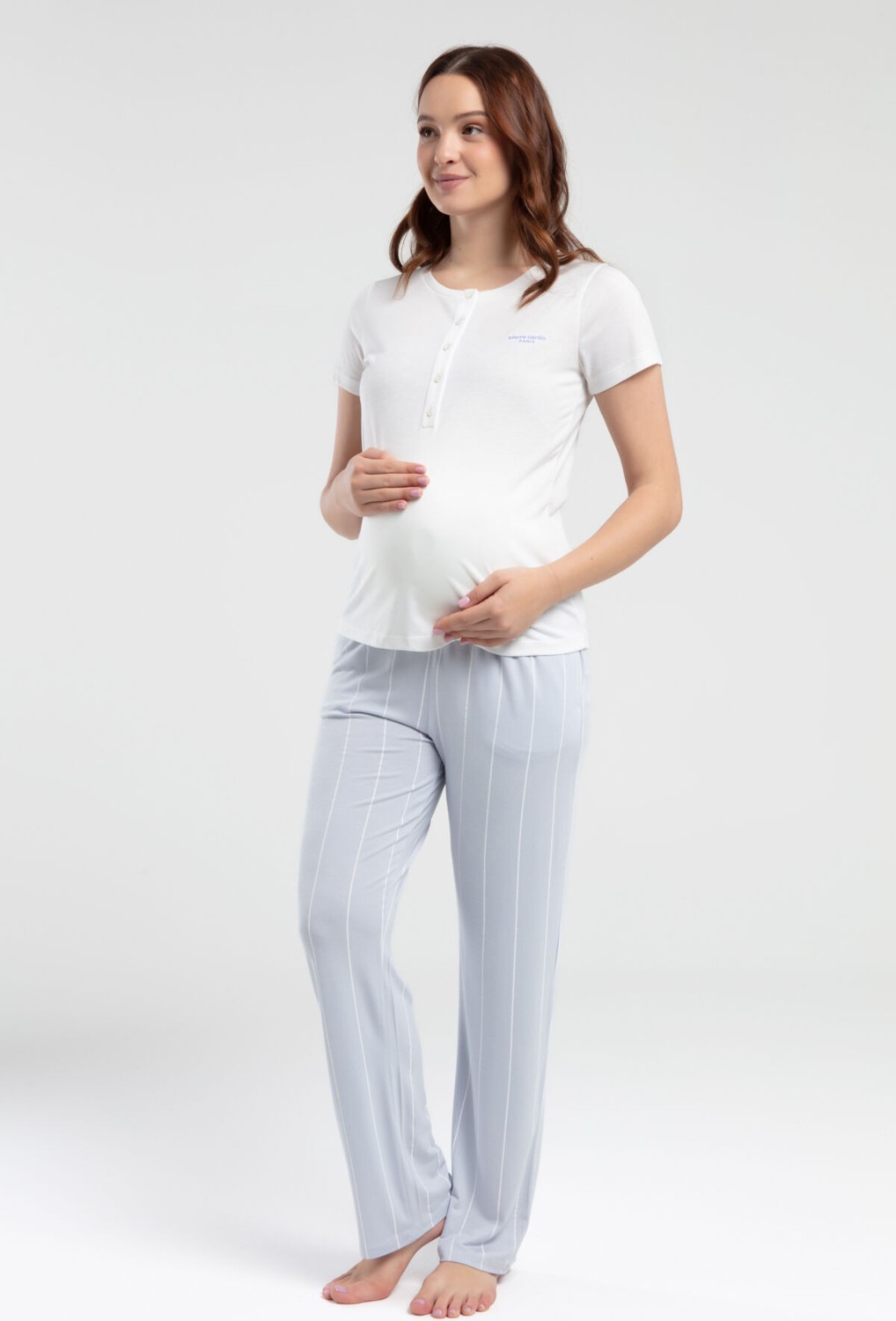 Pierre Cardin Kadın Beyaz Pijama Takımı PC8976-S-V1