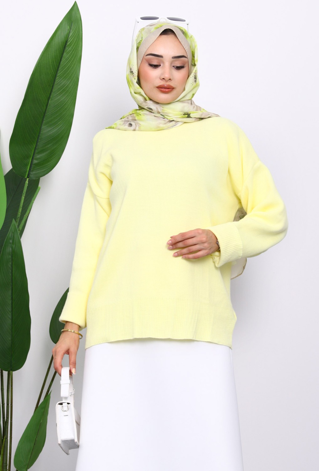 İmaj Butik Antrasit Bisiklet Yaka Yumuşak Dokulu Oversize Triko Kazak