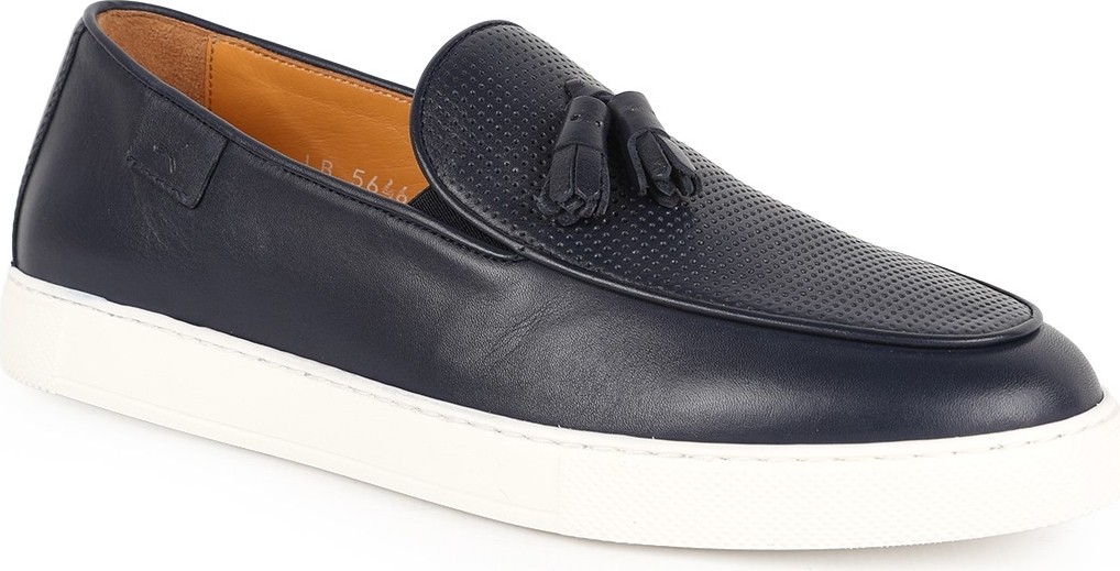Libero L5646 Hakiki Deri Püskül Detaylı Hava Delikli Kalın Taban Erkek Casual Sneaker Loafer görsel 5