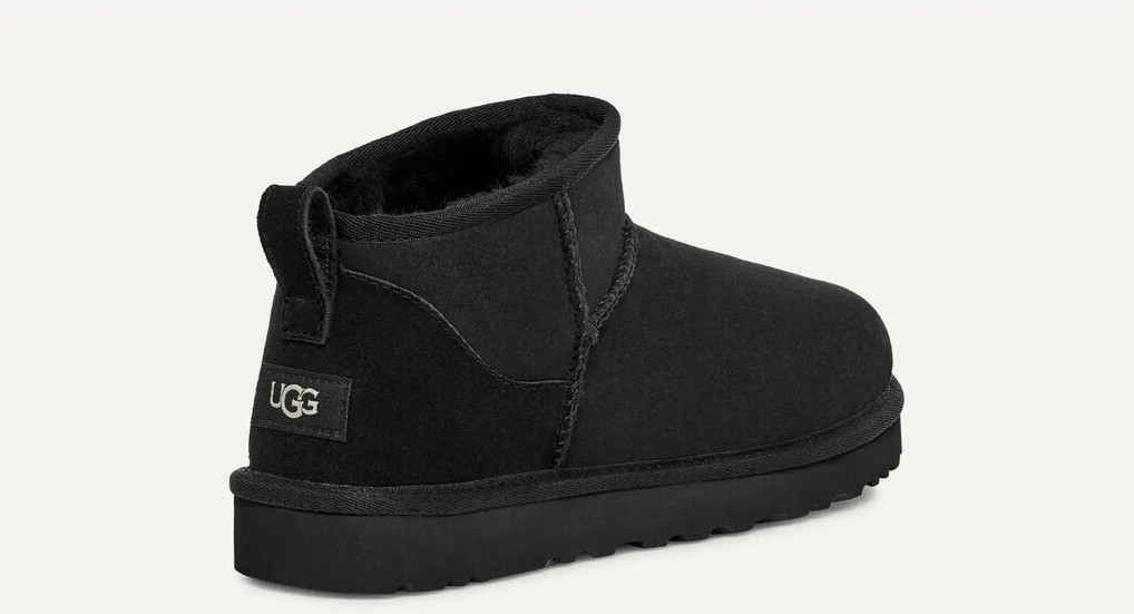 UGG Süet Siyah Erkek Bot 1137391 Düz Tabanlı Su Geçirmez Kışlık Ayakkabı görsel 6