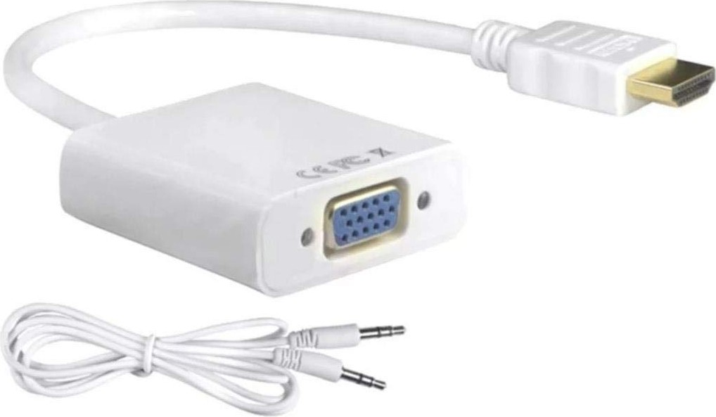 Aesco Ancheyn HDMI To VGA Dönüştürücü Kablo Ses Destekli Adaptör Çevirici Ps3 Kulaklık Monitör Tv LED Uydu 4548 görsel 2