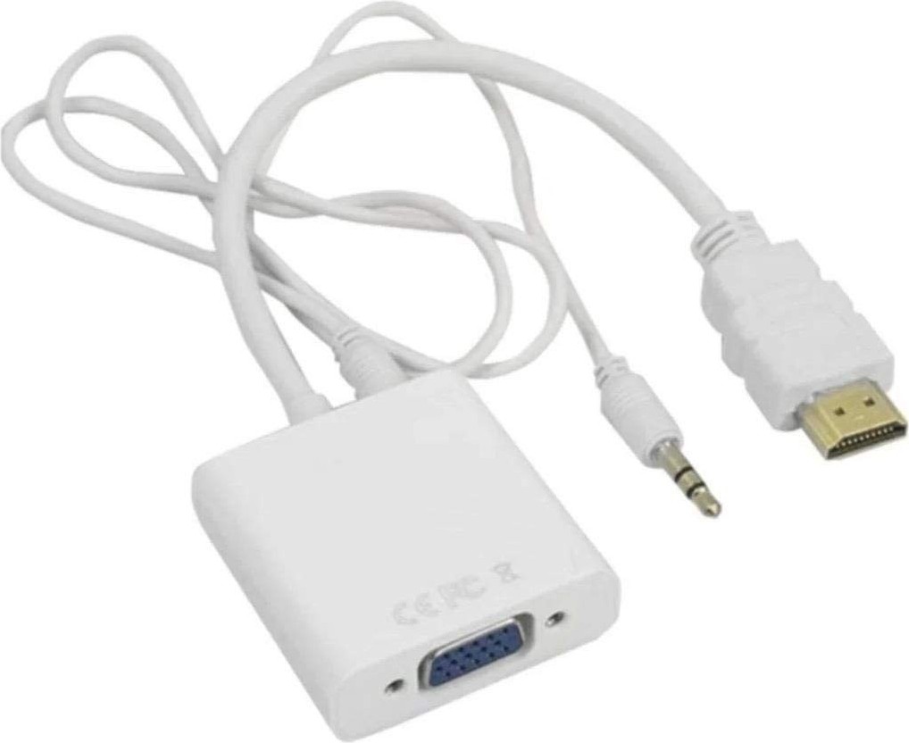 Aesco Ancheyn HDMI To VGA Dönüştürücü Kablo Ses Destekli Adaptör Çevirici Ps3 Kulaklık Monitör Tv LED Uydu 4548 görsel 3