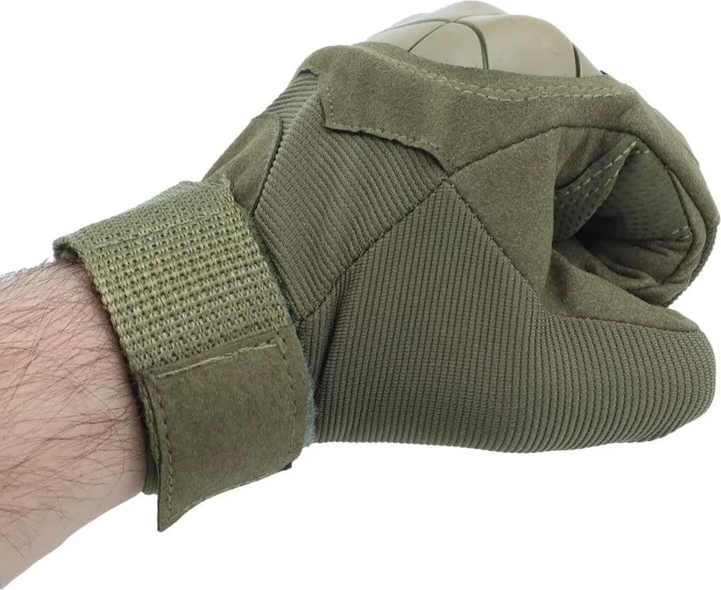 Kordak Haki Kemikli Uzun Tactical Eldiven - Motorcu Airsoft Eldiven görsel 6