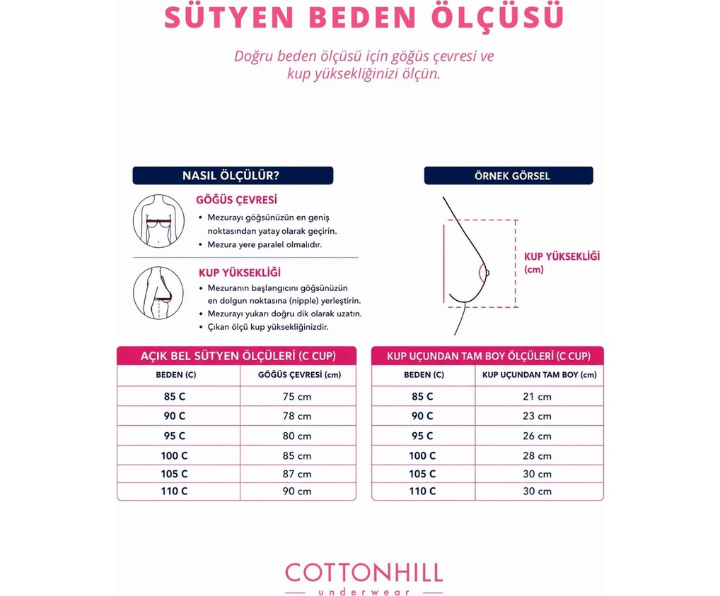 Cottonhill Bra - Fiora | Büyük Beden Balensiz Pamuklu Ayarlanabilir Askılı Kadın Sütyen 3'lü Paket görsel 7