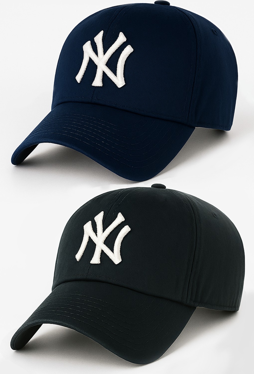 Verahed Ny New York Nakış Unisex Beyzbol Bej ve Siyah Şapka Kadın Şapka Erkek Şapka Yazlık Şapka