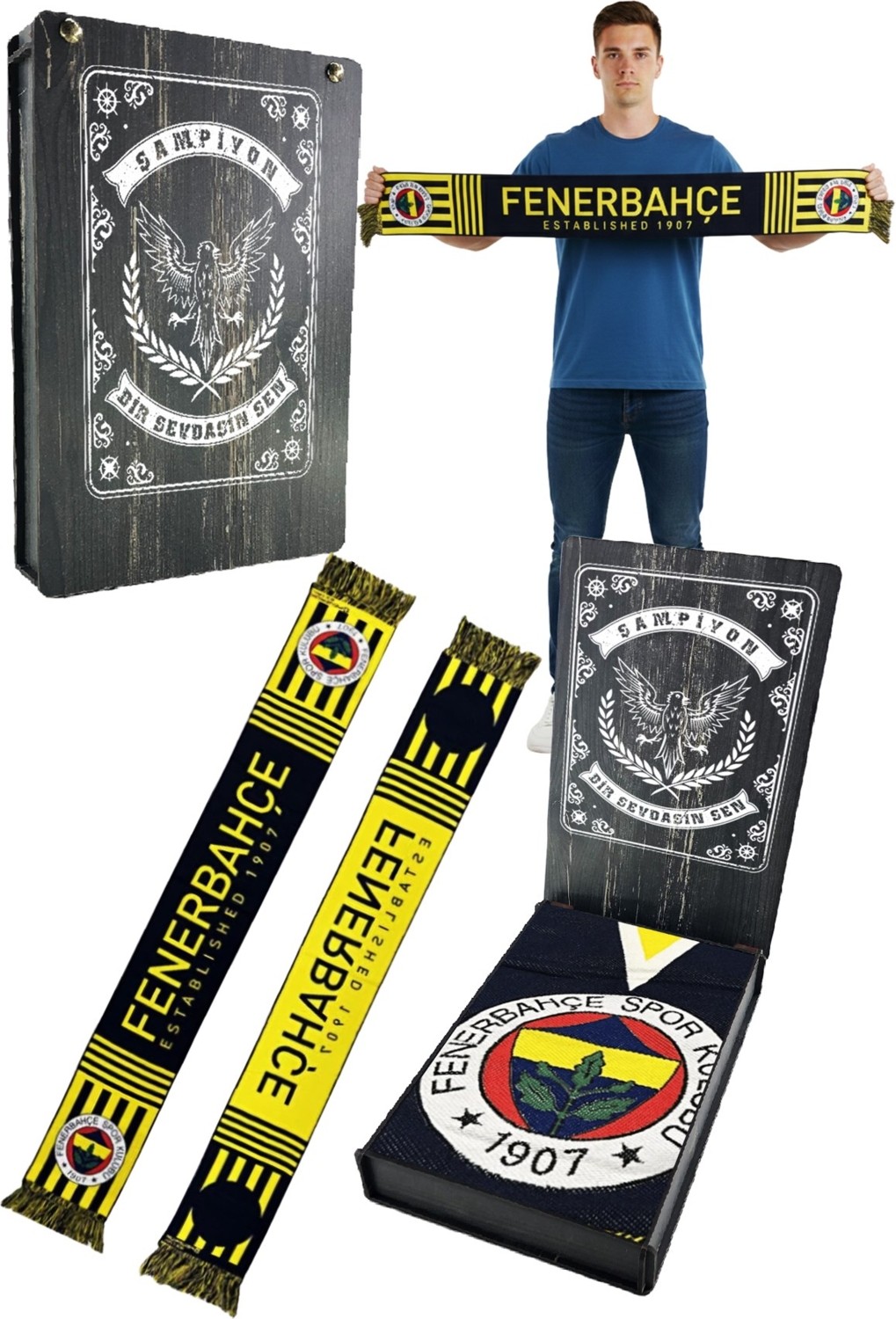 Fenerbahçe Unısex Fenerbahçe Establıshed 1907 Do Lazer Hediyelik Kutu