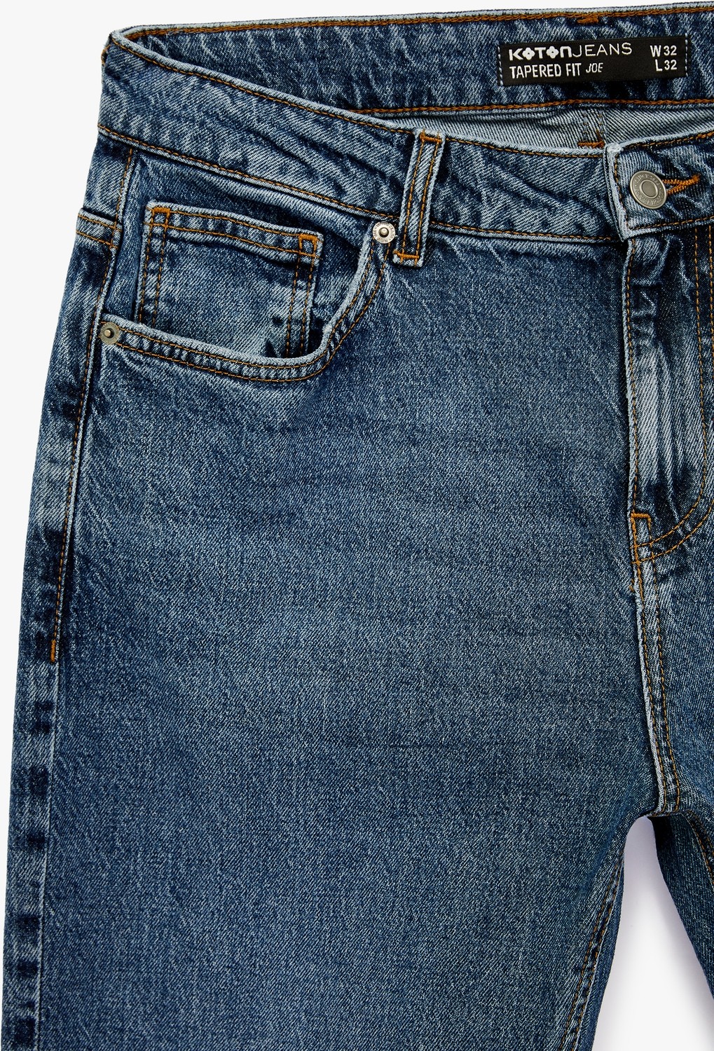 Koton Pamuklu Regular Fit Normal Bel Tapered Jean Pantolon - Joe Jean görsel 8