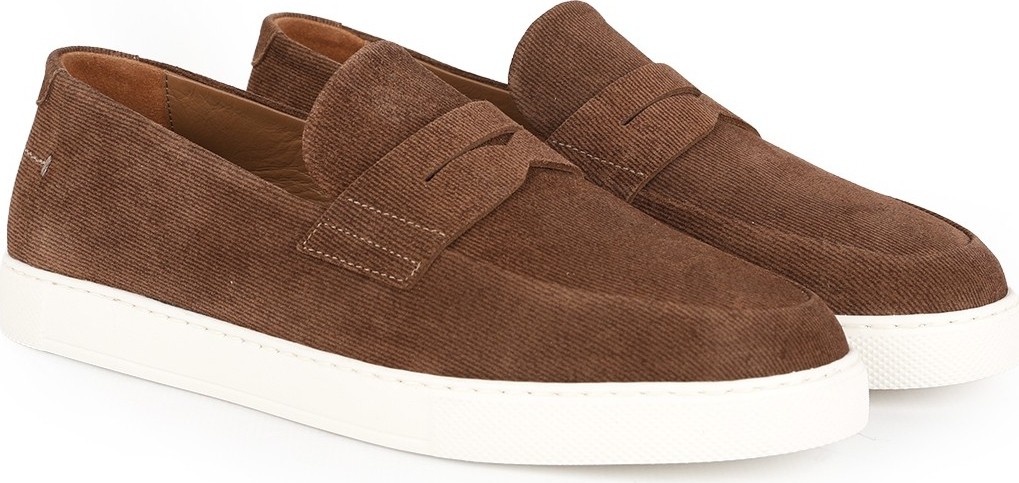 Libero L5877 Erkek Hakiki Baskılı Süet Hafif Eva Taban Casual Loafer Ayakkabı görsel 7