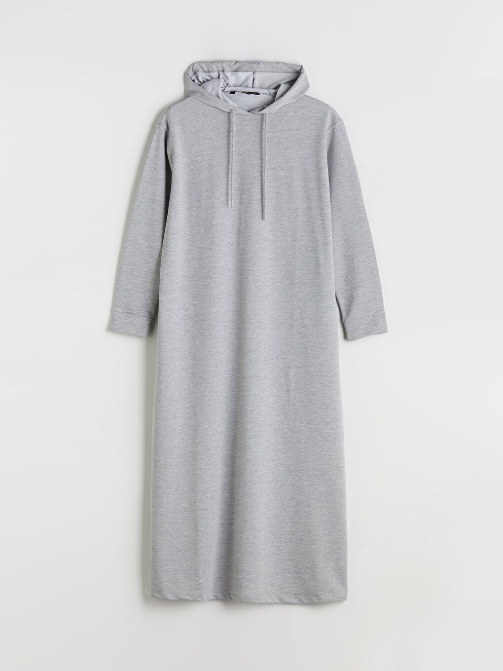 LC Waikiki Modest Gri Kapüşonlu Sweatshirt Elbise görsel 6