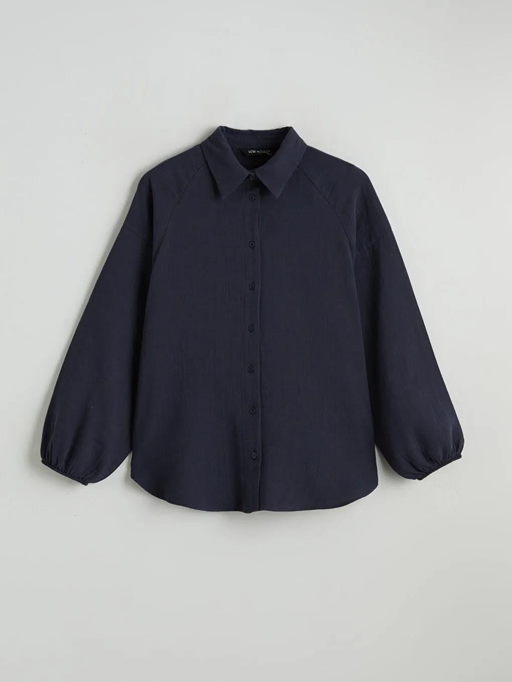 LC Waikiki Dokulu Oversize Müslin Kadın Gömlek Tunik (S6) görsel 5