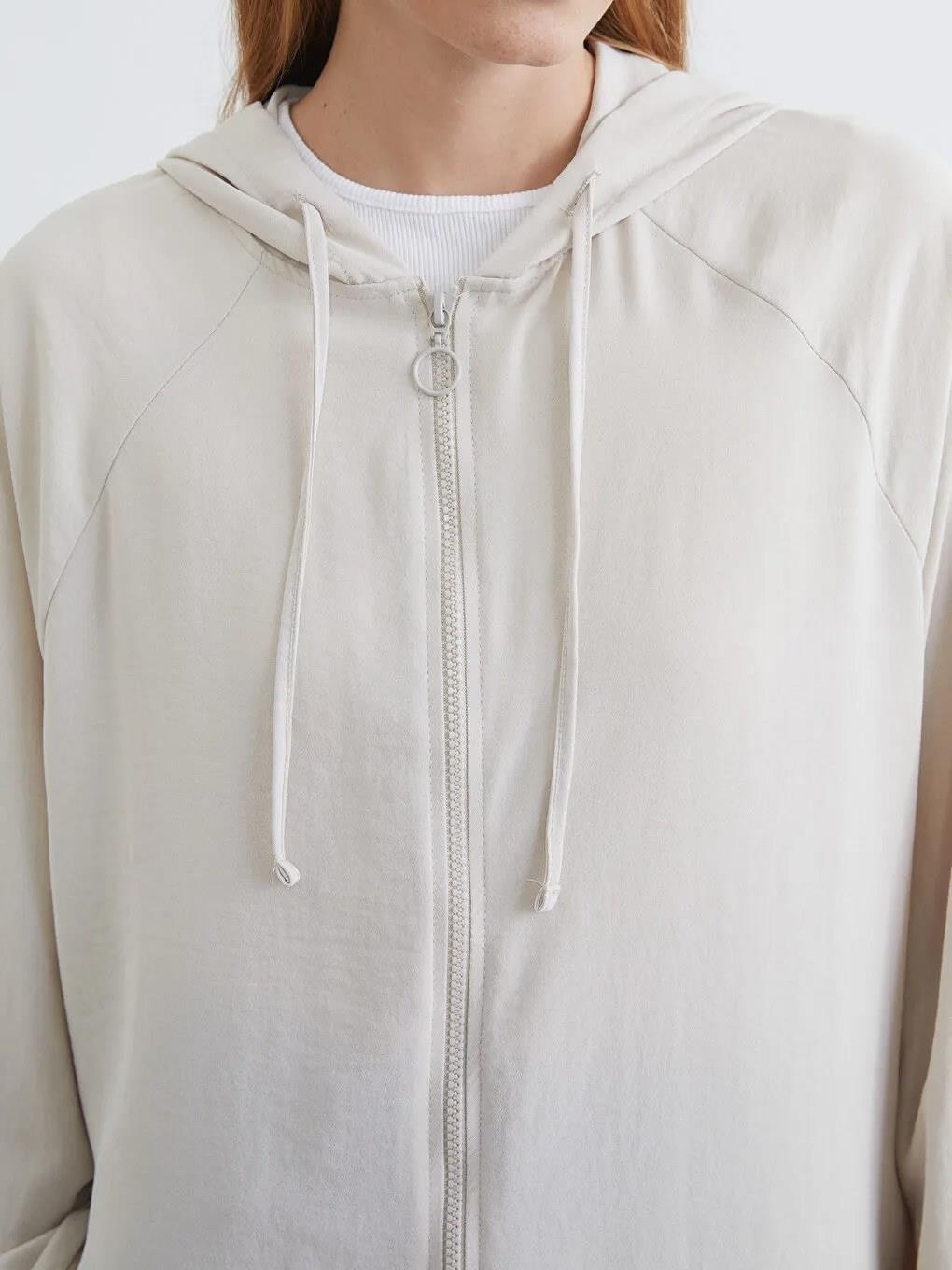LC Waikiki Kapüşonlu Oversize Kadın Tunik (S6) görsel 3