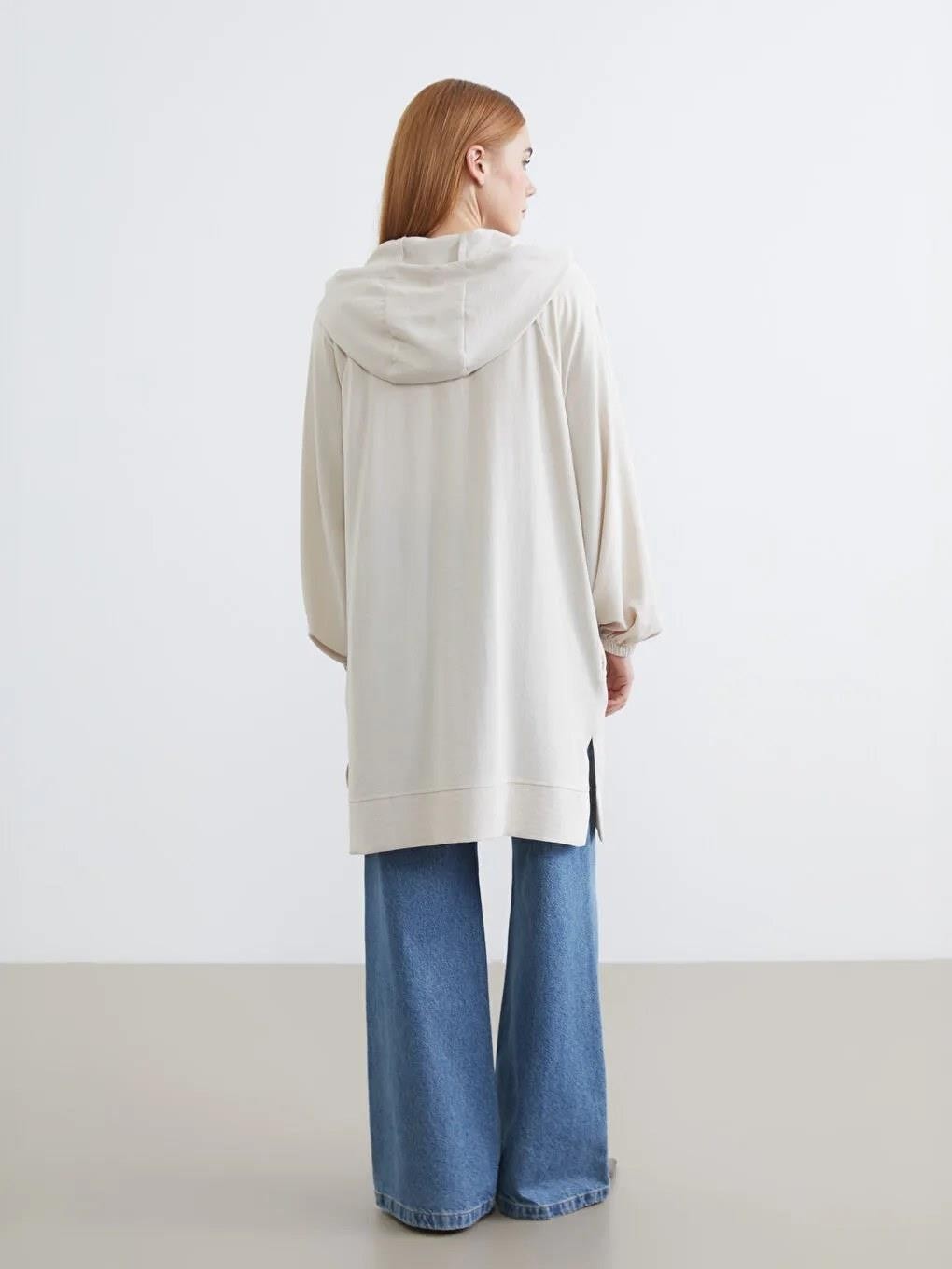 LC Waikiki Kapüşonlu Oversize Kadın Tunik (S6) görsel 4