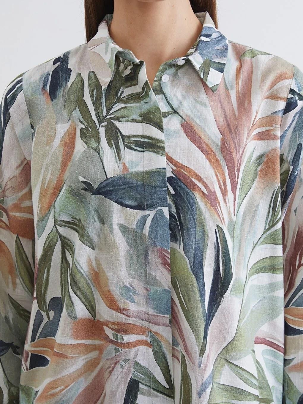 LC Waikiki Karışık Desenli Kadın Gömlek Tunik (S6) görsel 3